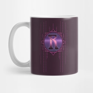 Monogram R Letter Purple Vintage Glamour Mug